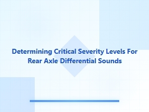 Diagnosing the Severity of Rear Differential Sounds